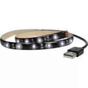 Solight LED-Leiste für TV, 100cm, USB, Schalter, kaltweiß