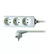 Solight Verlängerungskabel, 3 Steckdosen, weiß, 1, 5m