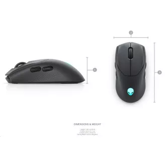DELL Alienware Tri-Mode Wireless Gaming Maus - AW720M (Dark Side of the Moon) DELL Alienware Tri-Mode Wireless Gaming Maus - AW720M (Dark Side of the Moon)