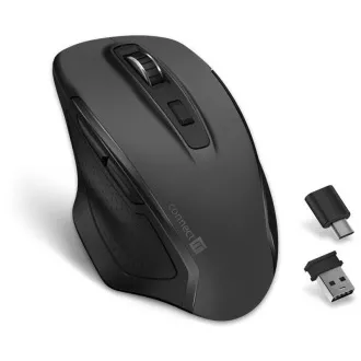 CONNECT IT Dual SmartSwitch Funkmaus, USB-A   C ( 1x AA-Batterie frei), grau
