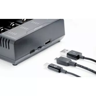 GEMBIRD Batterieladegerät BC-USB-02, 4 Stück, Ni-MH   Li-Ion