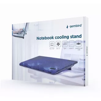 GEMBIRD Laptop-Ständer NBS-2F15-05, für Laptops bis zu 15, 6", LED, schwarz GEMBIRD Laptop-Ständer NBS-2F15-05, für Laptops bis zu 15, 6", LED, schwarz