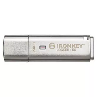 Kingston 64GB IKLP50 IronKey Locker  50 AES USB, mit 256bit Verschlüsselung