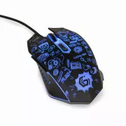 GEMBIRD Maus MUS-6B-GRAFIX-01, schwarz mit Grafikdruck, USB