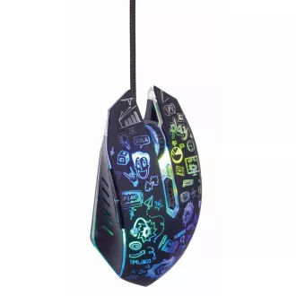 GEMBIRD Maus MUS-6B-GRAFIX-01, schwarz mit Grafikdruck, USB