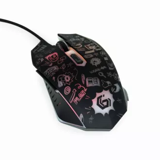 GEMBIRD Maus MUS-6B-GRAFIX-01, schwarz mit Grafikdruck, USB