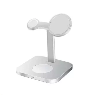 COTEetCI MagSafe 3in1 AirPods/iPhone/Apple Watch Ständer und Ladestation WS-36, silber