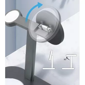 COTEetCI MagSafe 3in1 AirPods/iPhone/Apple Watch Ständer und Ladestation WS-36, silber