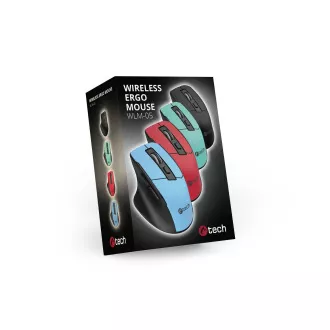C-TECH Ergo Maus WLM-05, kabellos, 1600DPI, 6 Tasten, USB-Nano-Empfänger, schwarz C-TECH Ergo Maus WLM-05, kabellos, 1600DPI, 6 Tasten, USB-Nano-Empfänger, schwarz