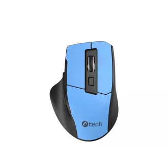 C-TECH Ergo Maus WLM-05, kabellos, 1600DPI, 6 Tasten, USB-Nano-Empfänger, blau