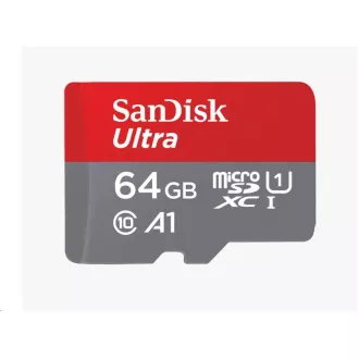 SanDisk MicroSDXC 64GB Ultra (140 MB/s, A1 Klasse 10 UHS-I) Adapter SanDisk MicroSDXC 64GB Ultra (140 MB/s, A1 Klasse 10 UHS-I) Adapter
