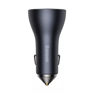 Baseus Schnelllade-Autoadapter 2*USB-C   USB-A 65W dunkelgrau