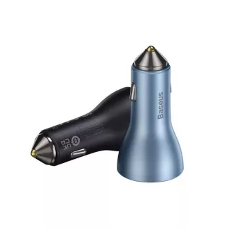 Baseus Schnelllade-Autoadapter 2*USB-C   USB-A 65W dunkelgrau