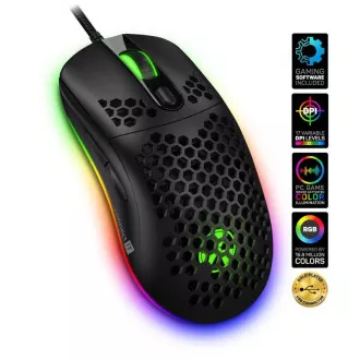CONNECT IT BATTLE AIR 2 professionelle optische Gaming-Maus   SW, 12800 DPI, schwarz