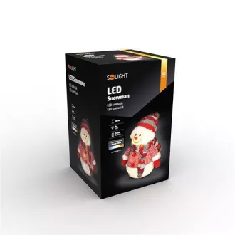 Solight LED-Schneemann, 26cm, 6x LED, IP20, 3x AA Solight LED-Schneemann, 26cm, 6x LED, IP20, 3x AA