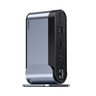 Baseus 17in1 3-Bildschirm-Projektionsdock mit USB-C-Anschluss (CN EU UK-Buchsenadapter), grau Baseus 17in1 3-Bildschirm-Projektionsdock mit USB-C-Anschluss (CN EU UK-Buchsenadapter), grau