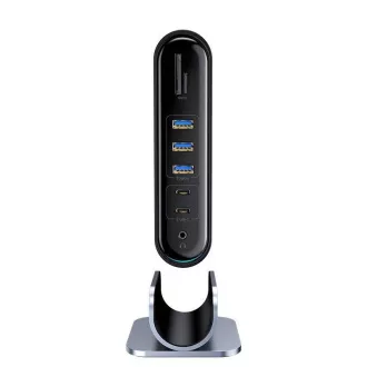 Baseus 17in1 3-Bildschirm-Projektionsdock mit USB-C-Anschluss (CN EU UK-Buchsenadapter), grau Baseus 17in1 3-Bildschirm-Projektionsdock mit USB-C-Anschluss (CN EU UK-Buchsenadapter), grau