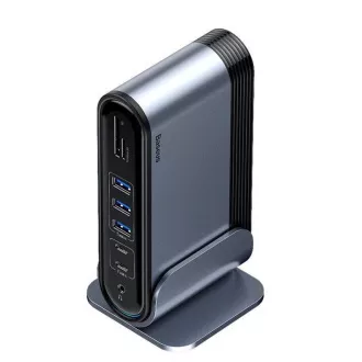Baseus 17in1 3-Bildschirm-Projektionsdock mit USB-C-Anschluss (CN EU UK-Buchsenadapter), grau Baseus 17in1 3-Bildschirm-Projektionsdock mit USB-C-Anschluss (CN EU UK-Buchsenadapter), grau
