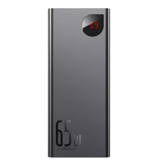 Baseus Adaman Metall Power Bank mit digitaler Anzeige QC PD 20000mAh 65W, schwarz USB-A/USB-C Kabel 30cm, schwarz Baseus Adaman Metall Power Bank mit digitaler Anzeige QC PD 20000mAh 65W, schwarz USB-A/USB-C Kabel 30cm, schwarz