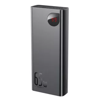 Baseus Adaman Metall Power Bank mit digitaler Anzeige QC PD 20000mAh 65W, schwarz USB-A/USB-C Kabel 30cm, schwarz Baseus Adaman Metall Power Bank mit digitaler Anzeige QC PD 20000mAh 65W, schwarz USB-A/USB-C Kabel 30cm, schwarz