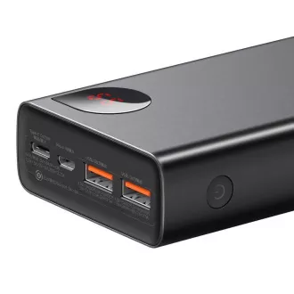 Baseus Adaman Metall Power Bank mit digitaler Anzeige QC PD 20000mAh 65W, schwarz USB-A/USB-C Kabel 30cm, schwarz Baseus Adaman Metall Power Bank mit digitaler Anzeige QC PD 20000mAh 65W, schwarz USB-A/USB-C Kabel 30cm, schwarz