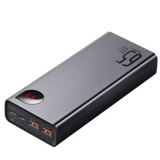 Baseus Adaman Metall Power Bank mit digitaler Anzeige QC PD 20000mAh 65W, schwarz USB-A/USB-C Kabel 30cm, schwarz Baseus Adaman Metall Power Bank mit digitaler Anzeige QC PD 20000mAh 65W, schwarz USB-A/USB-C Kabel 30cm, schwarz