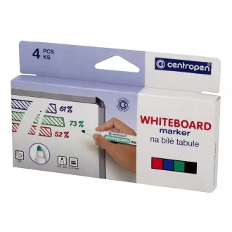 Marker Centropen 8559/4 für Whiteboards 4 Farben zylindrische Spitze 2,5 mm Marker Centropen 8559/4 für Whiteboards 4 Farben zylindrische Spitze 2,5 mm
