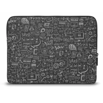 CONNECT IT Doodle-Tasche für Laptop 13,3", schwarz