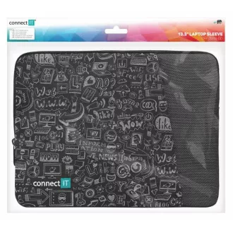 CONNECT IT Doodle-Tasche für Laptop 13,3", schwarz