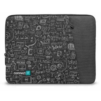 CONNECT IT Doodle-Tasche für Laptop 15,6", schwarz