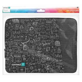 CONNECT IT Doodle-Tasche für Laptop 15,6", schwarz