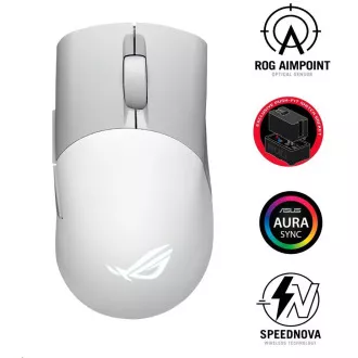 ASUS Maus ROG KERIS WIRELESS AIMPOINT WHITE (P709), RGB, Bluetooth, weiß ASUS Maus ROG KERIS WIRELESS AIMPOINT WHITE (P709), RGB, Bluetooth, weiß