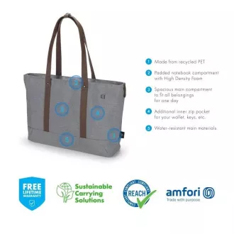 DICOTA Shopper Eco MOTION 13-14.1\" hellgrau