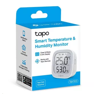 TP-Link Tapo T315 intelligenter Temperatur- und Luftfeuchtigkeitsmonitor mit 2,7" LCD-Display TP-Link Tapo T315 intelligenter Temperatur- und Luftfeuchtigkeitsmonitor mit 2,7" LCD-Display
