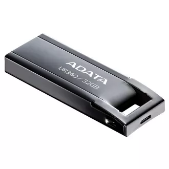 ADATA Flash Drive 32GB UR340, USB 3.2 Dash Drive, Metall glänzend schwarz