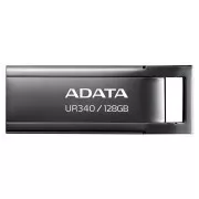 ADATA Flash Drive 128GB UR340, USB 3.2 Dash Drive, Metall glänzend schwarz