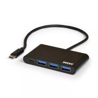 PORT USB-C HUB, 3x USB 3.0 1x USB-C, schwarz PORT USB-C HUB, 3x USB 3.0 1x USB-C, schwarz