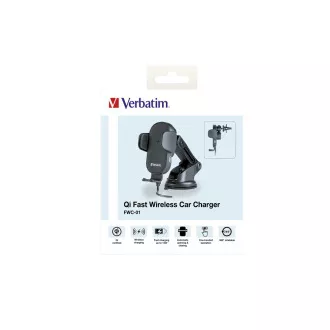 VERBATIM Autohalterung Wireless Qi 15W Schnellladegerät FWC-01