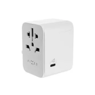 FIXED Reiseadapter für EU, UK und USA/AUS, 3x USB-C 2x USB A, GaN, PD 65W, weiß FIXED Reiseadapter für EU, UK und USA/AUS, 3x USB-C 2x USB A, GaN, PD 65W, weiß