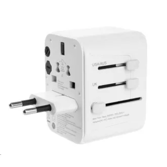 FIXED Reiseadapter für EU, UK und USA/AUS, 3x USB-C 2x USB A, GaN, PD 65W, weiß FIXED Reiseadapter für EU, UK und USA/AUS, 3x USB-C 2x USB A, GaN, PD 65W, weiß