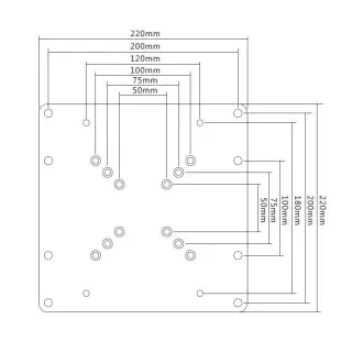 VESA-Adapter Faserhalterungen VESA200
