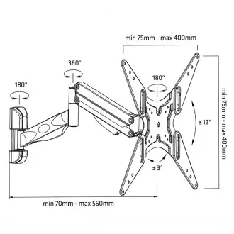 Fiber Mounts M7C84 voll einstellbare TV-Halterung Fiber Mounts M7C84 voll einstellbare TV-Halterung