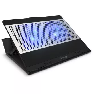 CONNECT IT FrostBlast Kühlkissen unter Laptop mit blauer Hintergrundbeleuchtung, SCHWARZ CONNECT IT FrostBlast Kühlkissen unter Laptop mit blauer Hintergrundbeleuchtung, SCHWARZ