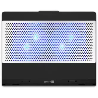 CONNECT IT FrostBlast Kühlkissen unter Laptop mit blauer Hintergrundbeleuchtung, SCHWARZ CONNECT IT FrostBlast Kühlkissen unter Laptop mit blauer Hintergrundbeleuchtung, SCHWARZ