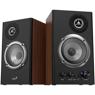 GENIUS-Lautsprecher SP-HF1200B, 2.0, 36W, Holz, schwarz-braun GENIUS-Lautsprecher SP-HF1200B, 2.0, 36W, Holz, schwarz-braun