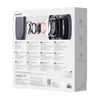 Baseus Bowie H2 TWS drahtloser Bluetooth 5.2 Over-Ear-Kopfhörer, grau Baseus Bowie H2 TWS drahtloser Bluetooth 5.2 Over-Ear-Kopfhörer, grau