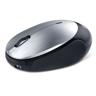 GENIUS Maus NX-9000BT/ Bluetooth 4.0/ 1200 dpi/ kabellos/ wiederaufladbare Batterie/ silber