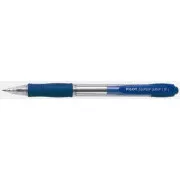 Kugelschreiber Pilot super grip 0,7mm blau / Mine 2110 Schaft klar