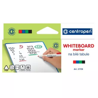 Marker Centropen 2709/4 für Whiteboards 4 Farben zylindrische Spitze 1,8 mm