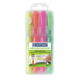 Textmarker Centropen 8722/4 4 Farben Keilspitze 1-4mm